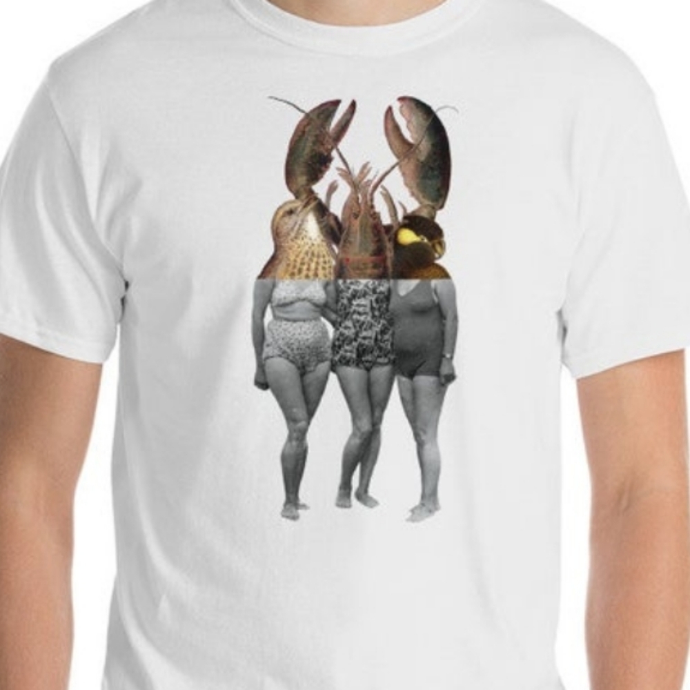 Lobster  Ladies Psychedlic Ocean Life Tshirt New
